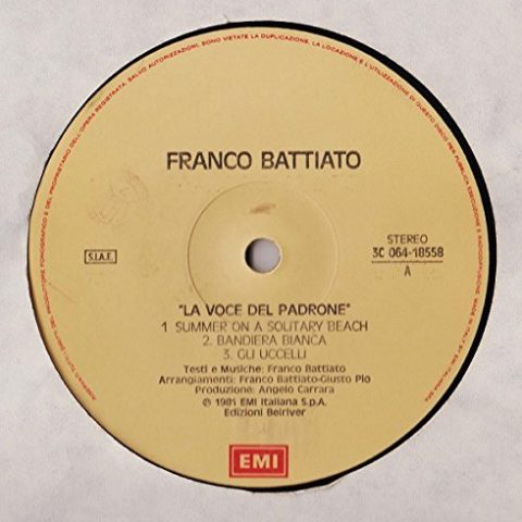 FRANCO BATTIATO - La Voce Del Padrone | Dischi e Vinili